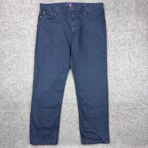 Best Made Co Pants Mens 36x32 Navy Blue Straight 5 Pocket Twill Made in Italy